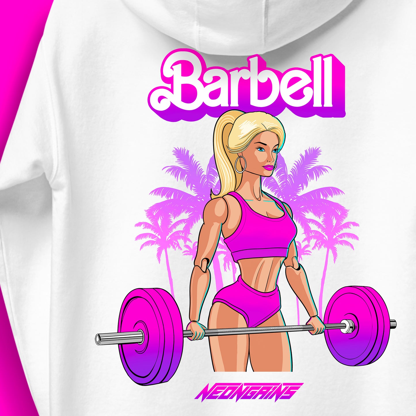 Barbell Hoodie - White