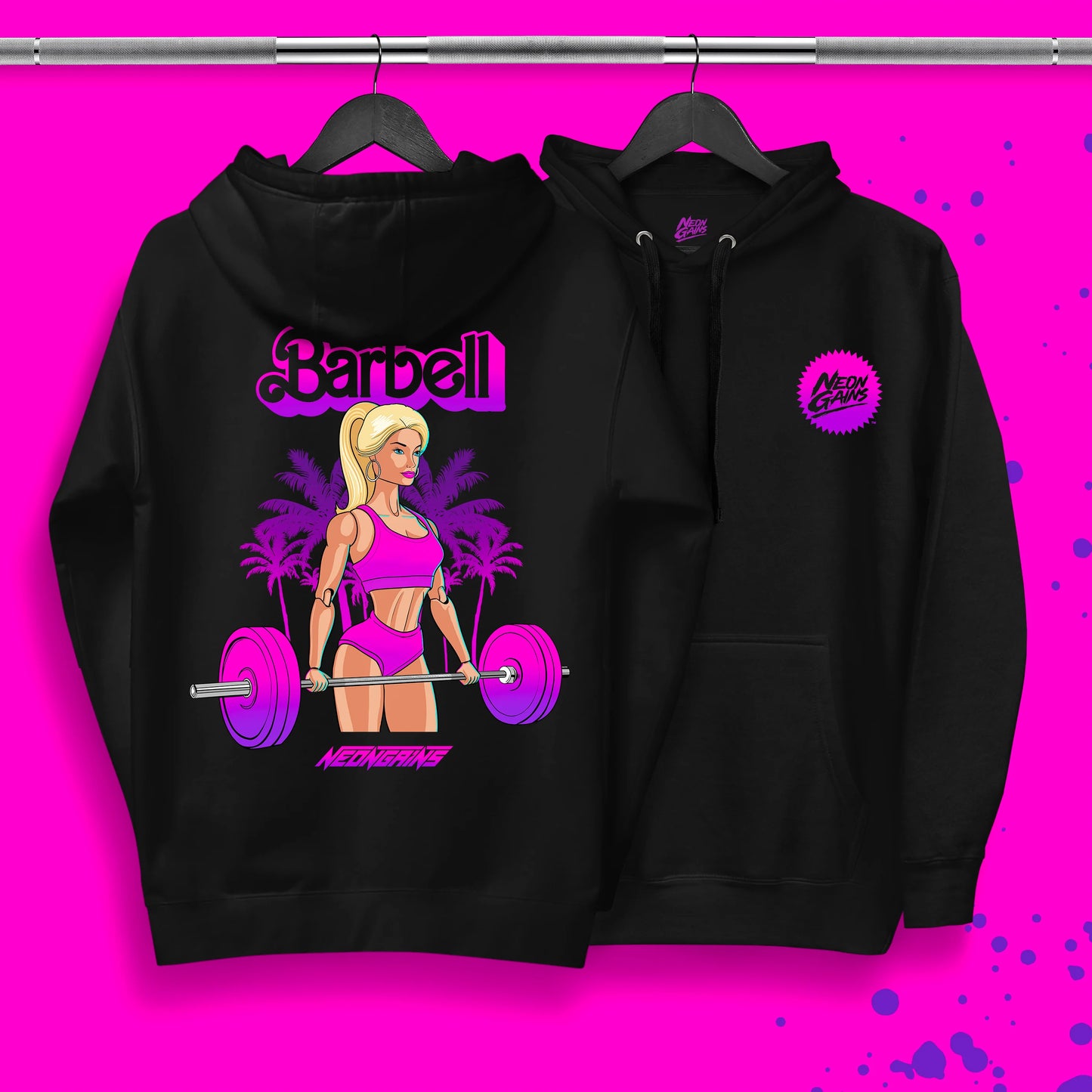 Barbell Hoodie - Black