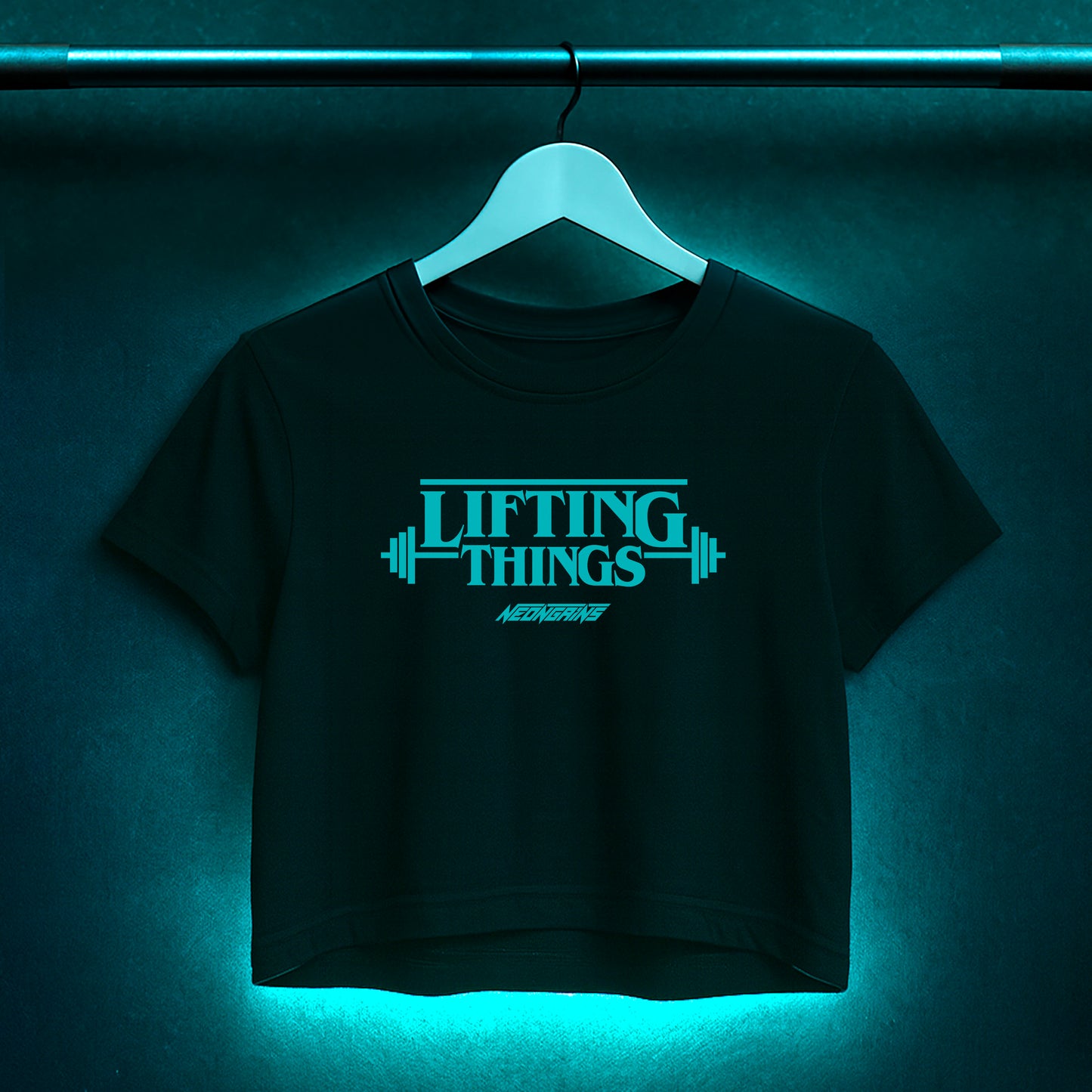 Lifting Things Black Crop Top