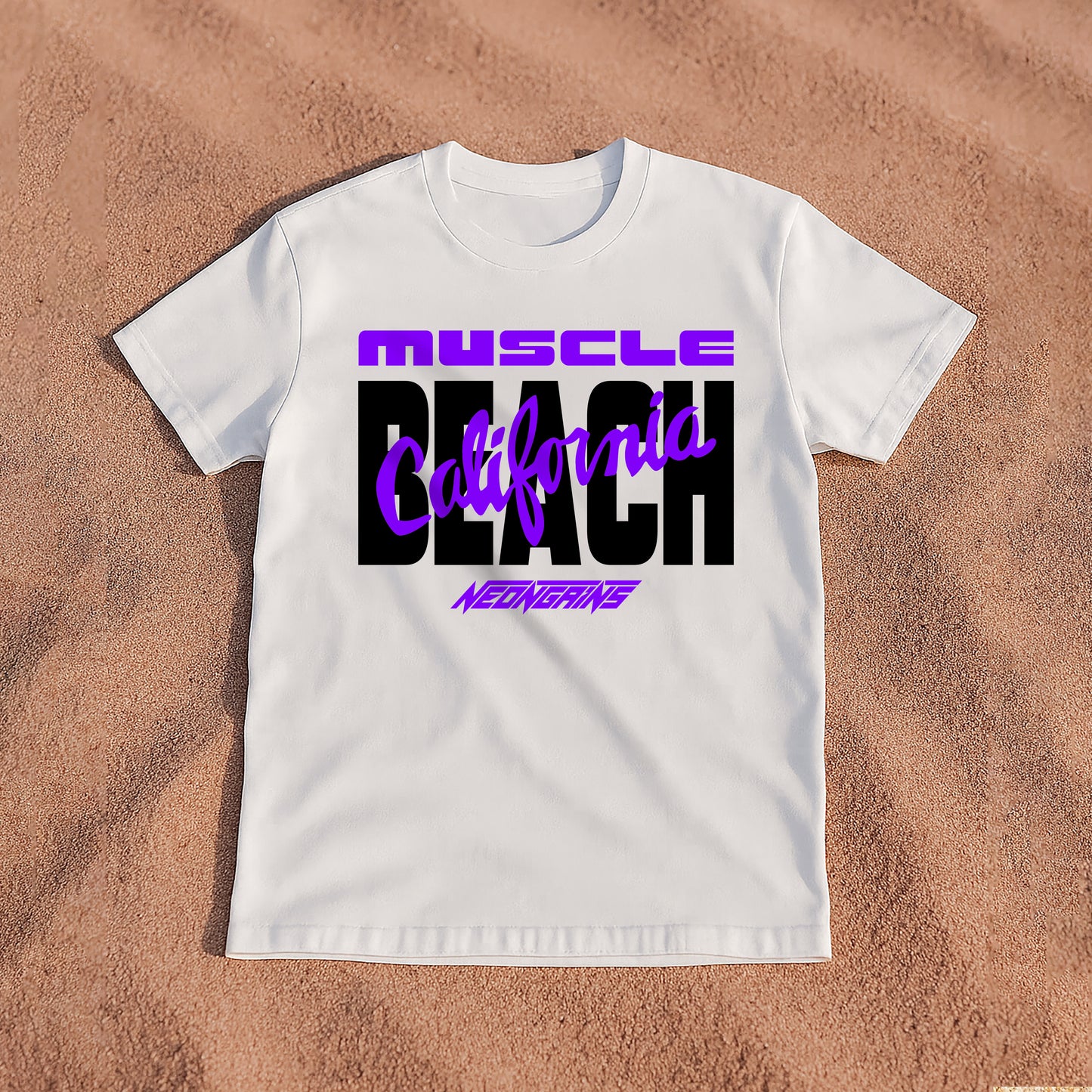 Muscle Beach - Front Print T-Shirt